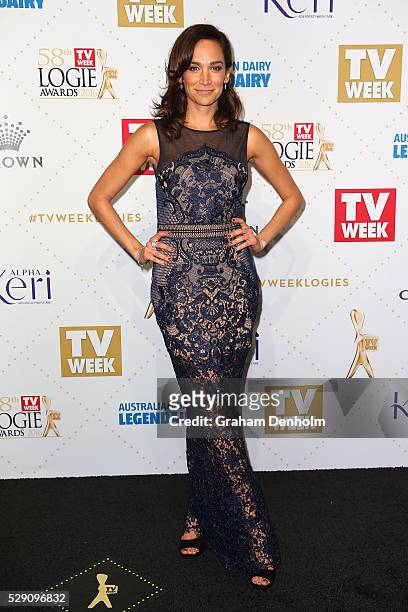 Nicole da Silva arrives at the 58th Annual Logie Awards at Crown Palladium on May 8, 2016 in Melbourne, Australia.