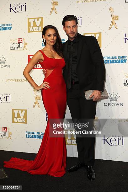 Sam Wood and Snezana Markoski arrives at the 58th Annual Logie Awards at Crown Palladium on May 8, 2016 in Melbourne, Australia.
