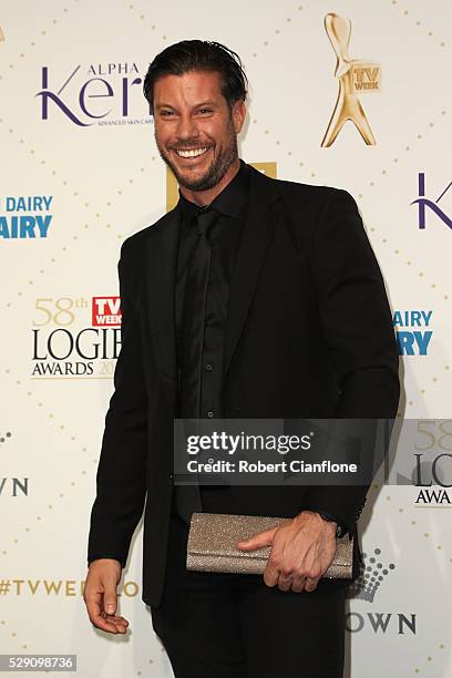 Sam Wood arrives at the 58th Annual Logie Awards at Crown Palladium on May 8, 2016 in Melbourne, Australia.