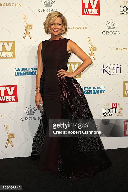 Sandra Sully arrives at the 58th Annual Logie Awards at Crown Palladium on May 8, 2016 in Melbourne, Australia.