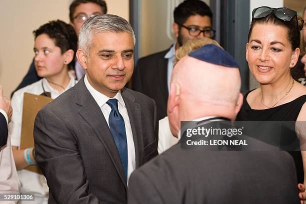 The Mayor of London Sadiq Khan meets Holocaust survivor Ben Helfgott ahead of the Yom HaShoah Commemoration, the UK Jewish community's Holocaust...