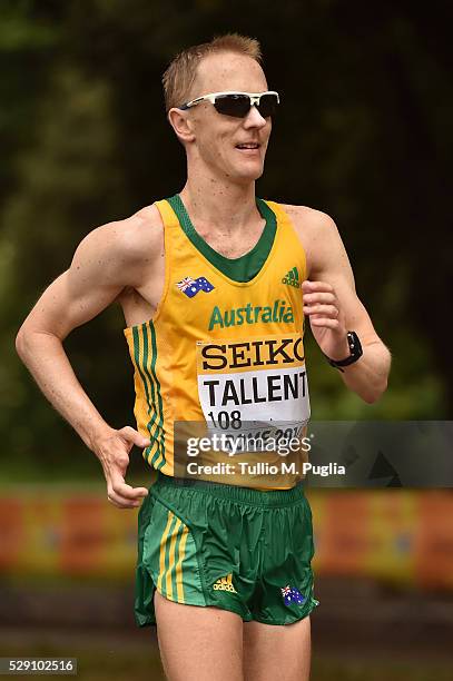 Jared Tallent in action during the 50KM Race Walk at IAAF Race Walking Team Campionship Rome 2016, on May 7, 2016 in Rome, Italy.