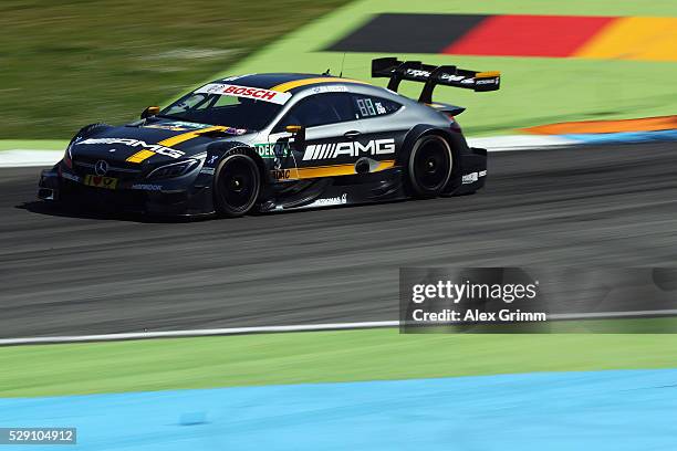 Paul di Resta of Great Britain and Mercedes team HWA drives during race 2 of the DTM German Touring Car Hockenheim at Hockenheimring on May 08, 2016...