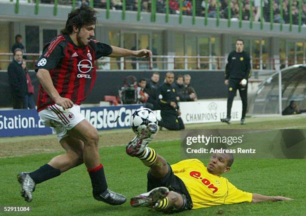 Champions League 02/03, Mailand; AC Mailand - Borussia Dortmund 0:1; Gennaro GATTUSO/Mailand, AMOROSO/Dortmund