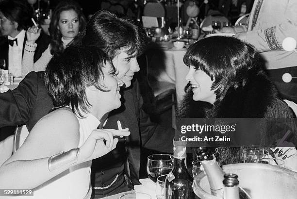 Lorna Luft, Desi Arnaz, Jr. And Liza Minnelli at a formal black tie dinner; circa 1970; New York.