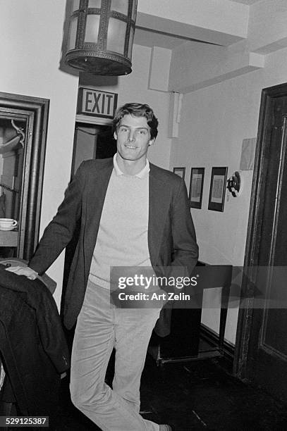 Christopher Reeve posing for shot; circa 1970; New York