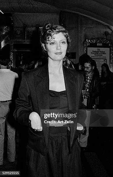 Susan Sarandon at an evening event; circa 1970; New York