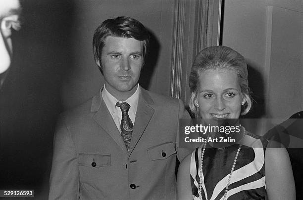 Rick Nelson with his wife; circa 1970; New York.