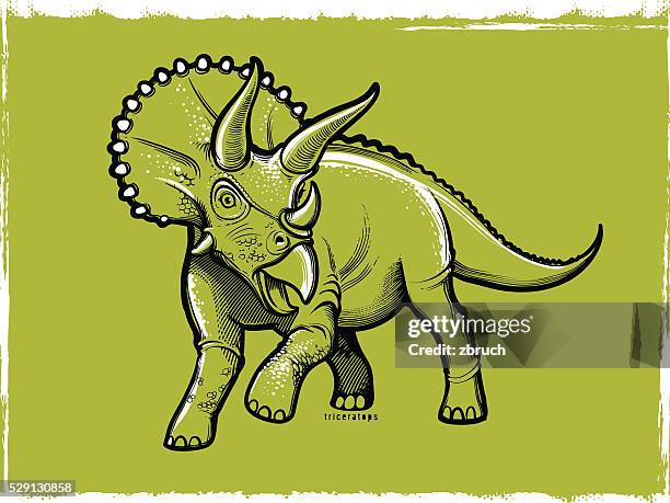 triceratops - ornithischia stock illustrations