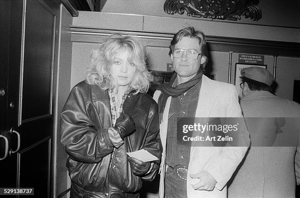 Kurt Russell and Goldie Hawn; circa 1970; New York.