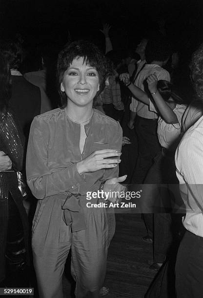 Joyce DeWitt dancing at a party; circa 1970; New York.
