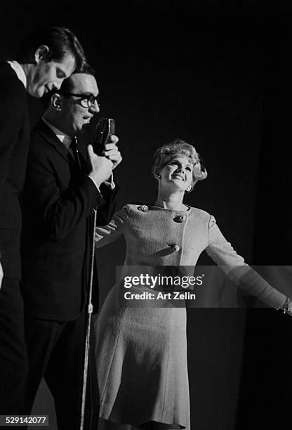 Troy Donahue, DJ Tripp and Connie Stevens at WMGM; circa 1970; New York.