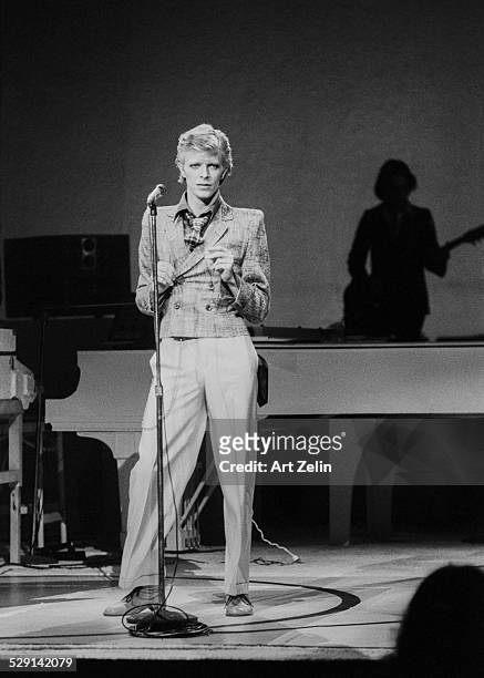 David Bowie at his first NYC concert at Radio City Music Hall, October 1974; New York.