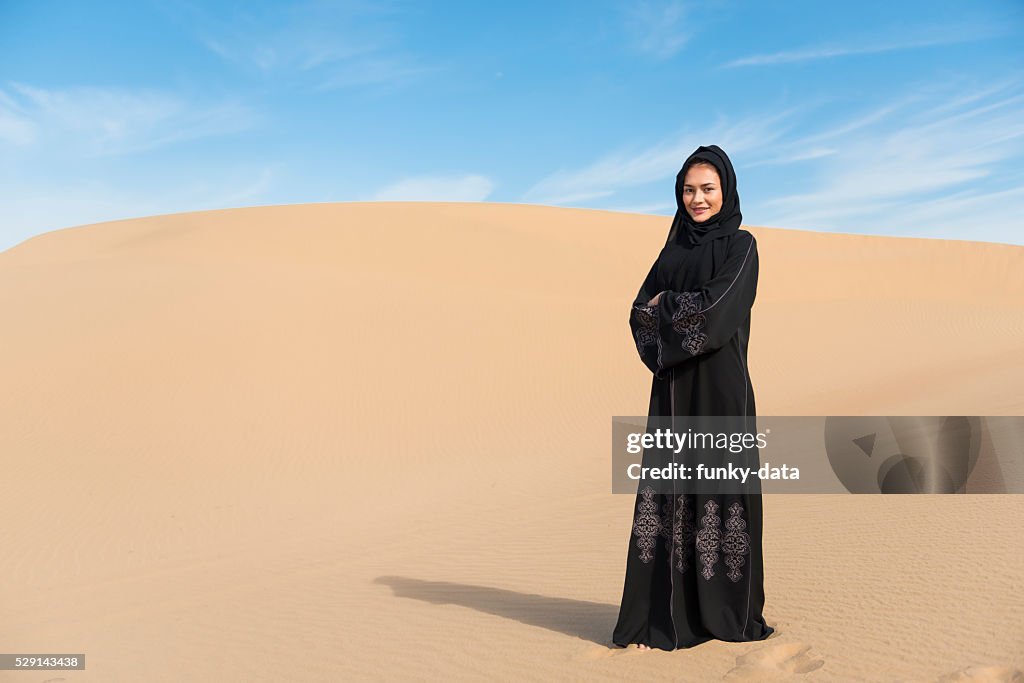 Arabic woman in desert