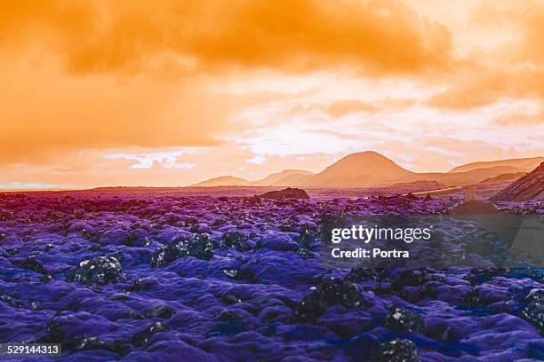 Dramatic landscape against cloudy sky