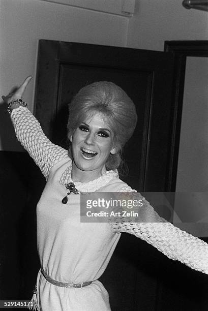 Dusty Springfield posing for pictures; circa 1970; New York.
