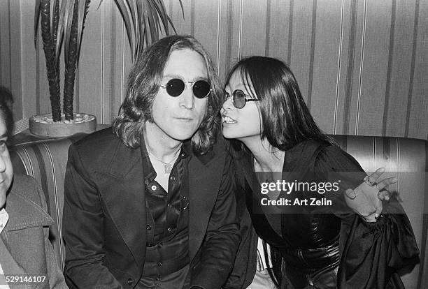 John Lennon and May Pang at 'Sgt. Pepper’s Lonely Hearts Club Band On the Road' at the Beacon Theater in New York City, New York, on November 17,...