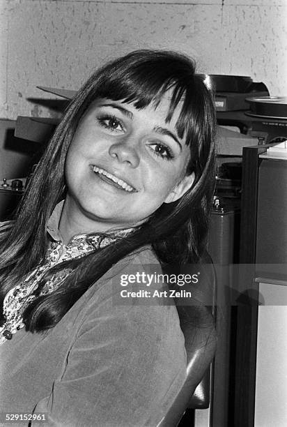 Sally Field backstage at Columbia Pictures for Gidget in LA; circa 1970; California.