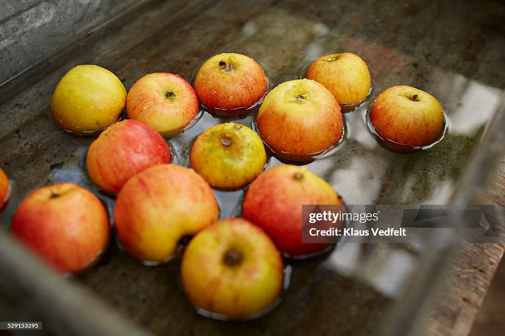 Close-up of  fresh washed apples