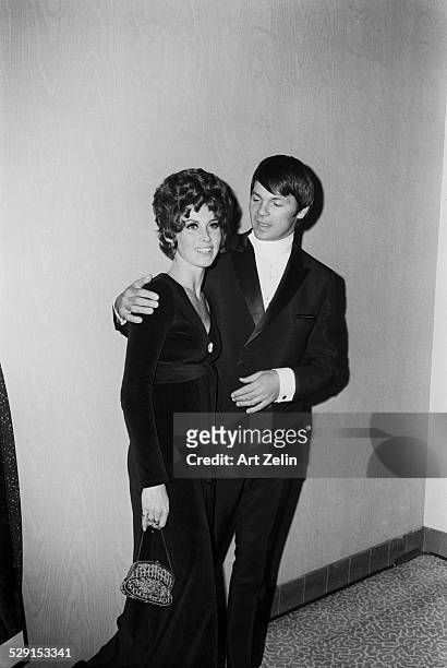 Gary Lockwood with Stefanie Powers at a formal event; circa 1970; New York.