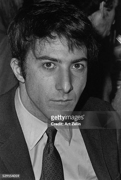 Dustin Hoffman looking at camera; circa 1970; New York.