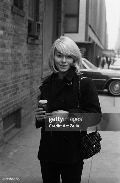 Jill Haworth exterior photo; circa 1970; New York.