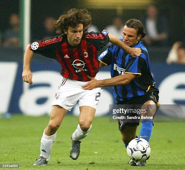 Champions League 02/03, Mailand; Inter Mailand - AC Mailand; Andrea PIRLO/AC Mailand, Cristiano ZANETTI/Inter