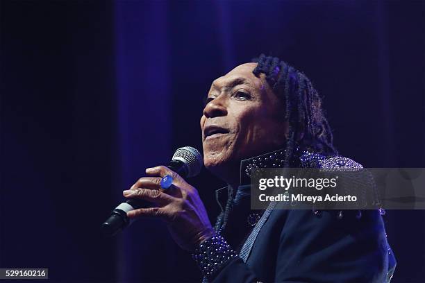 Singer of the Commodores, Walter Orange performs during Jazz All-Stars 2016 Grammy Park in Brooklyn at LeFrak Center at Lakeside on May 7, 2016 in...