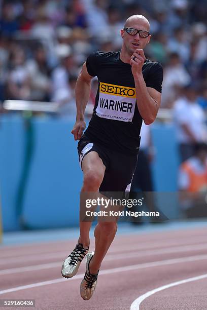 Jeremy Wariner of the United States competes in the Men's 400m during the SEIKO Golden Grand Prix 2016 at Todoroki Stadium on May 8, 2016 in...