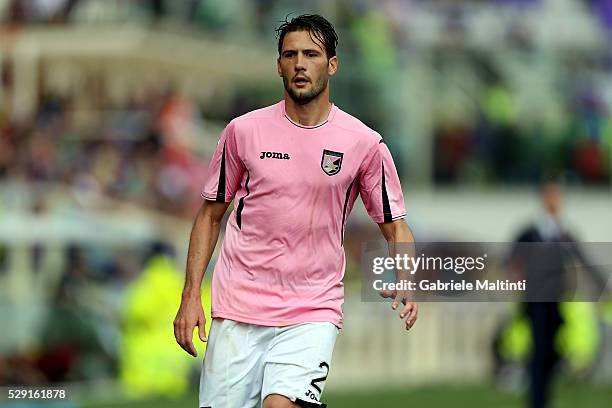 Franco Vazquez of US Citta di Palermo reacts during the Serie A match between ACF Fiorentina and US Citta di Palermo at Stadio Artemio Franchi on May...