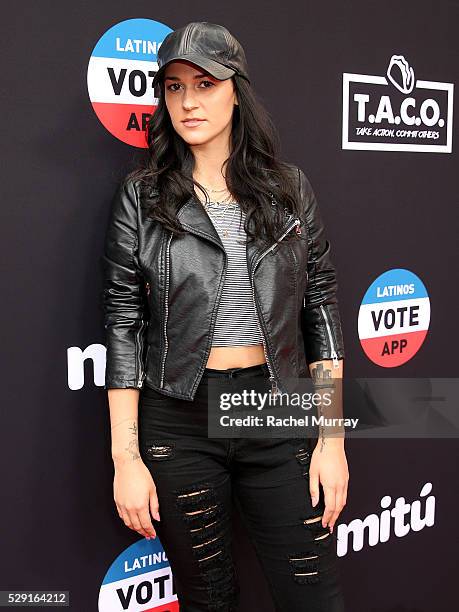 Singer Kat Dahlia attends the mitu T.A.C.O. Challenge on May 7, 2016 in Los Angeles, California.