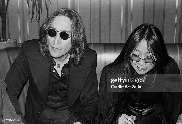 John Lennon and May Pang at 'Sgt. Pepper’s Lonely Hearts Club Band On the Road' at the Beacon Theater in New York City, New York, on November 17,...