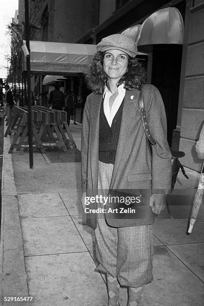 Susan Saint James on the street wearing knickers; circa 1980; New York.