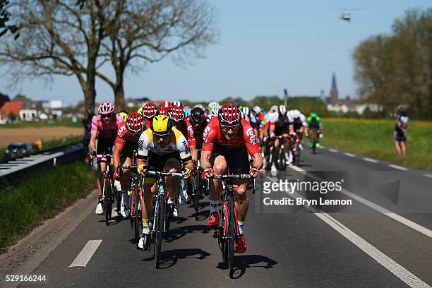 The peloton makes it's way through the Dutch countryside on stage three of the 2016 Giro d'Italia, after a 190km stage from Nijmegen to Arnhem on May...
