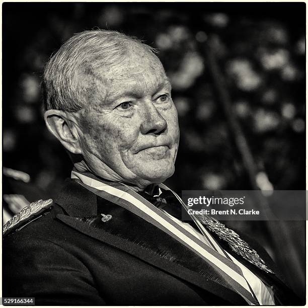 Chairman of the Joint Chiefs of Staff/medal of honor recipient General Martin Dempsey attends the 2016 Ellis Island Medals of Honor ceremony held at...