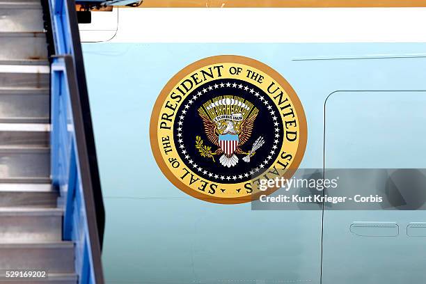 Barack Obama arriving with Air Force One G7 Summit Germany Munich Airport Munich, Germany June 7, 2015 ��Kurt Krieger