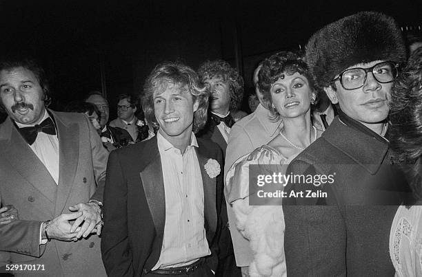 Victoria Principal and Andy Gibb at disco Xenon; circa 1970; New York.