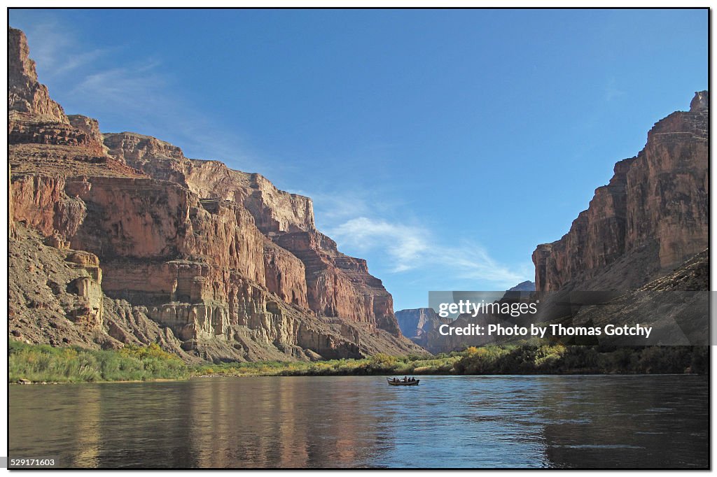 Wooden Dory on Colorado River