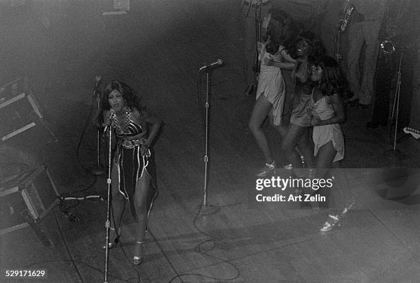 Tina Turner at the Apollo Theater, in performance; circa 1970; New York.