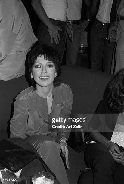 Joyce DeWitt out with friends for drinks; circa 1970; New York.