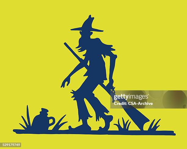 hillbilly with a shotgun - moonshine jug stock illustrations