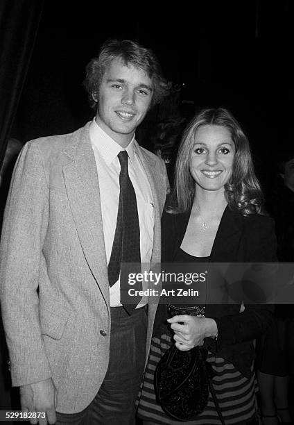 John Schneider Dukes of Hazzard and Cher's Georganne LaPiere sister they dated.; circa 1970; New York.