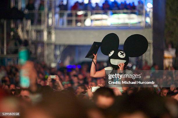 Deadmau5 fans dress up at the 2014 Festival D'ete De Quebec