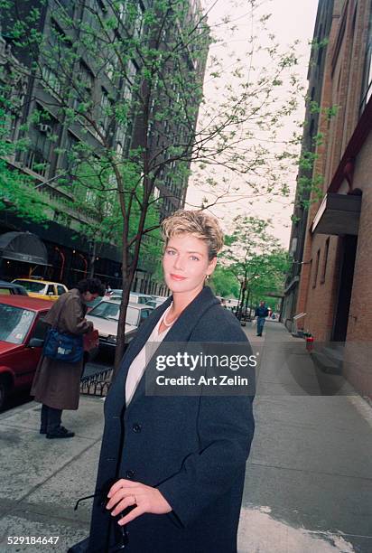 Kelly McGillis on the street ; circa 1990; New York.