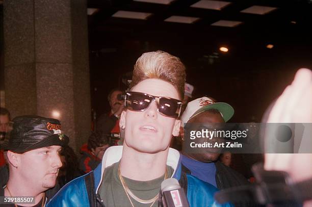 Vanilla Ice in sunglasses; circa 1990; New York.