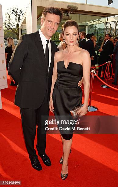 Jack Davenport and Michelle Gomez attend the House Of Fraser British Academy Television Awards 2016 at the Royal Festival Hall on May 8, 2016 in...