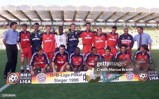 In Leverkusen; SV WERDER BREMEN - FC BAYERN MUENCHEN 1:2; DFB LIGA POKALSIEGER 1999 FC BAYERN MUENCHEN