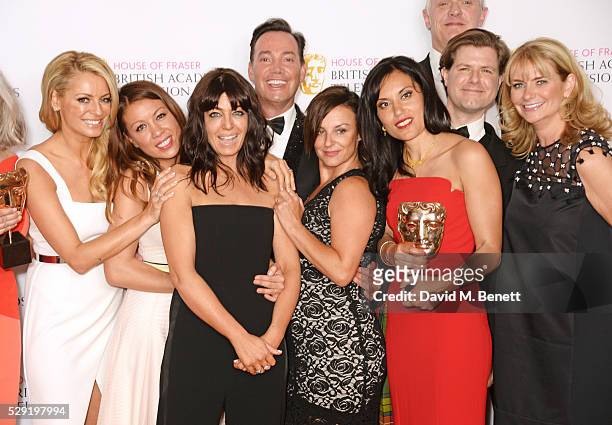 Cast and crew of Best Entertainment Programme winner "Strictly Come Dancing" including Louise Ranbow, Vinnie Shergill, Sarah James, Tess Daly,...
