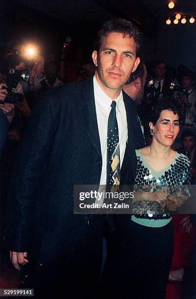 Cindy Costner with her husband Kevin Costner; circa 1980; New York.