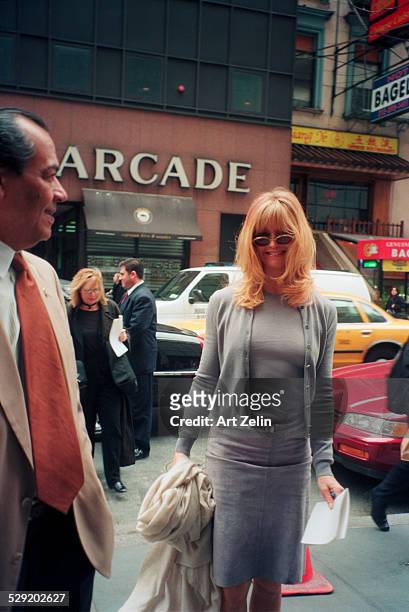Goldie Hawn going to her appearance on the Today Show; circa 1990; New York.